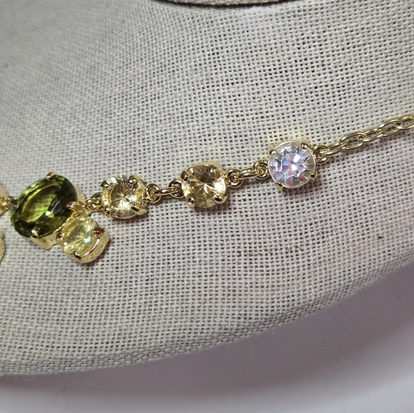 New Carolee Ombre Candy Gold Tone Necklace Multi Colored Pastel Crystal $125 - Picture 15 of 16